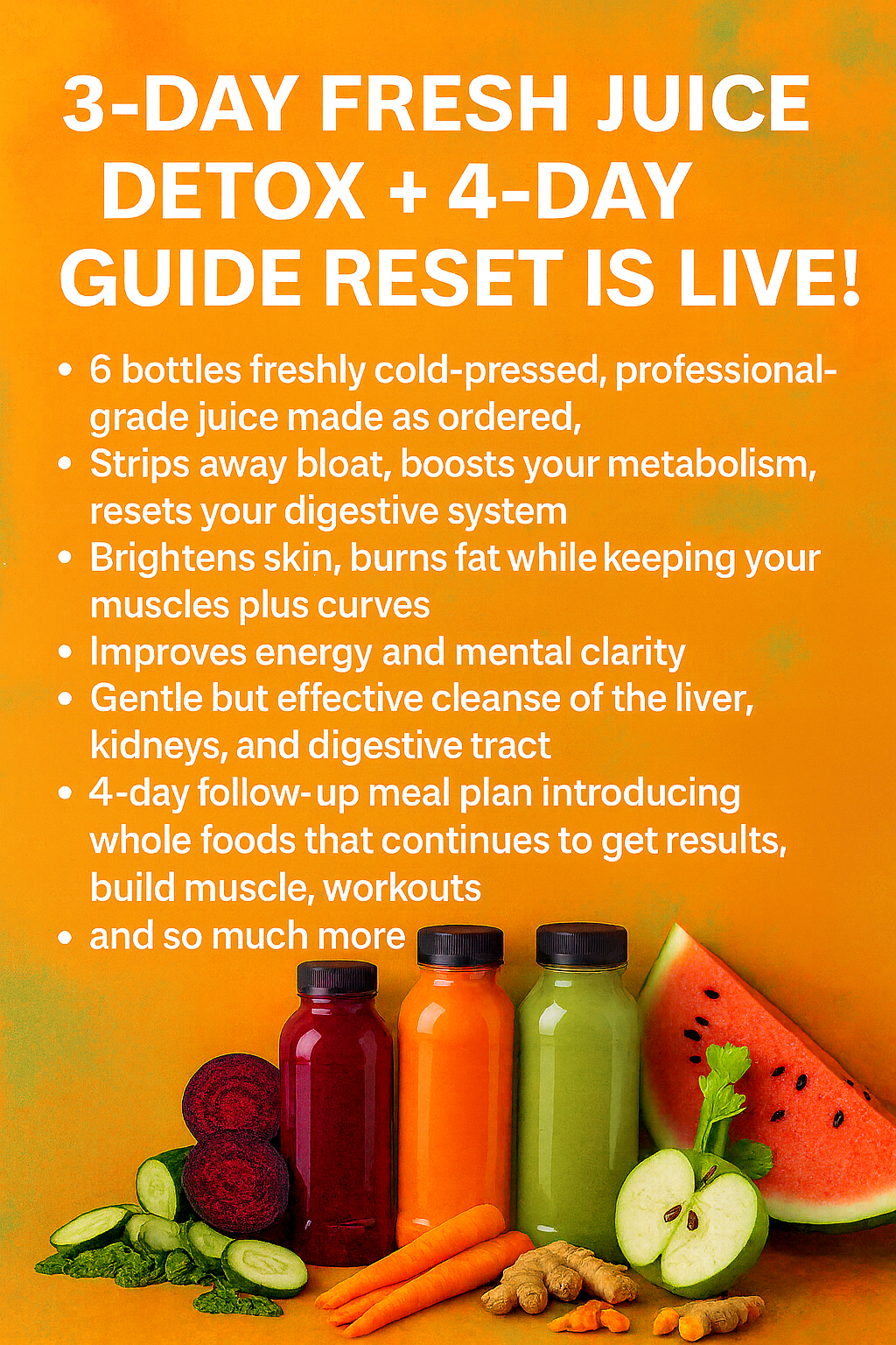 3-Day Fresh Juice Detox + 4-Day Guided Reset